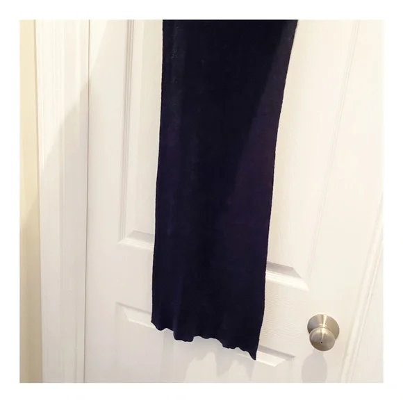 38 Daniel Cremieux Cotton & Cashmere Navy Blue Unisex Scarf - Picture 4 of 6